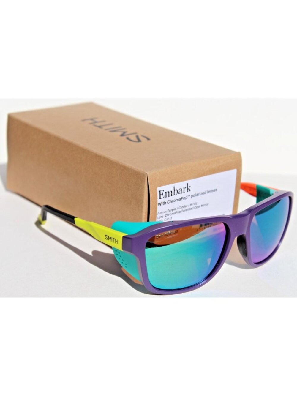 SMITH OPTICS Embark Glacier Sunglasses Purple Cinder Hi Viz/ChromaPop Opal $237